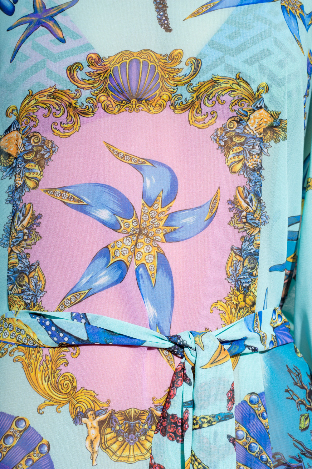 Ocean halterneck mini dress - Patterned beach dress Versace